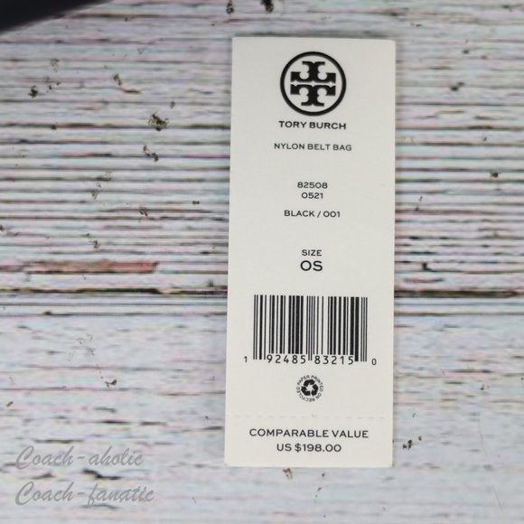 NWT Tory Burch 82508 Nylon Belt Bag Fanny Pack Crossbody in Black - Picture 9 of 9